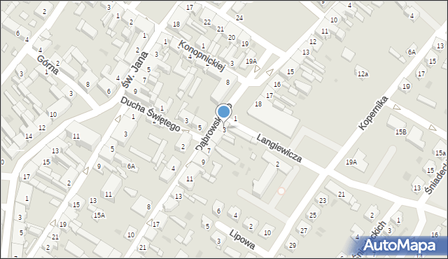 Trzemeszno, Dąbrowskiego Henryka, gen., 3, mapa Trzemeszno