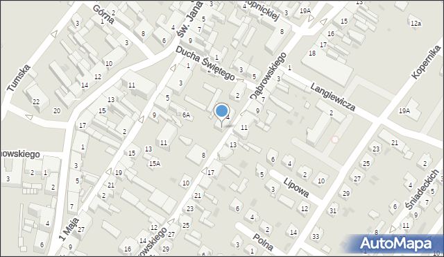 Trzemeszno, Dąbrowskiego Henryka, gen., 6, mapa Trzemeszno