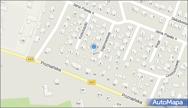 Tuliszków, Dąbrowskiej Marii, 10, mapa Tuliszków