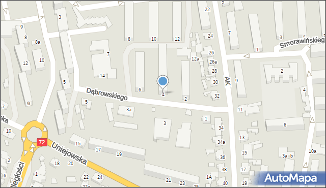 Turek, Dąbrowskiego Jarosława, gen., 4, mapa Turka