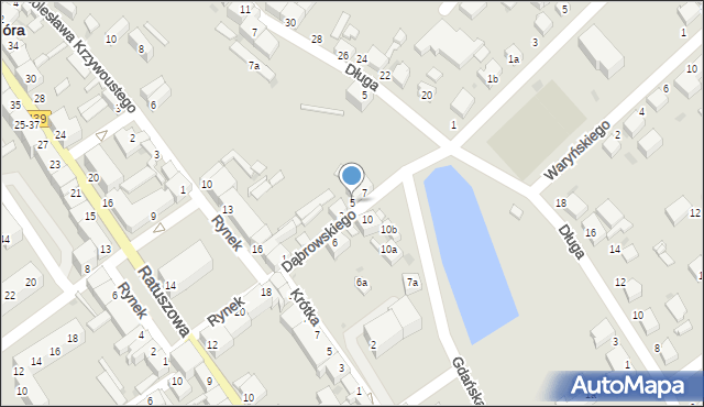 Twardogóra, Dąbrowskiego Henryka, gen., 5, mapa Twardogóra