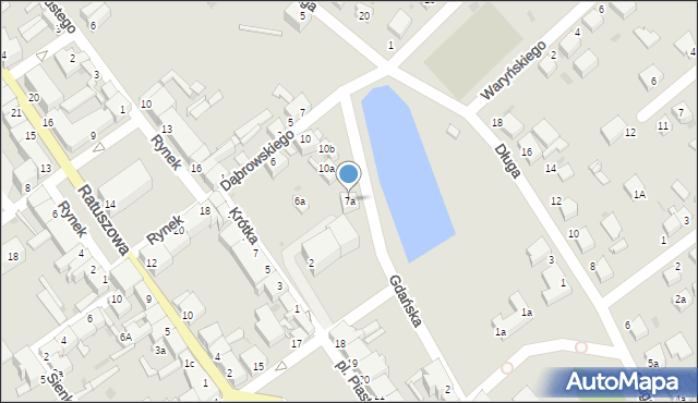 Twardogóra, Dąbrowskiego Henryka, gen., 7a, mapa Twardogóra