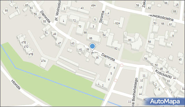 Tychy, Damrota, 37, mapa Tychów