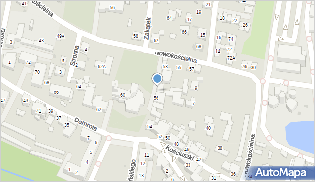 Tychy, Damrota, 58, mapa Tychów