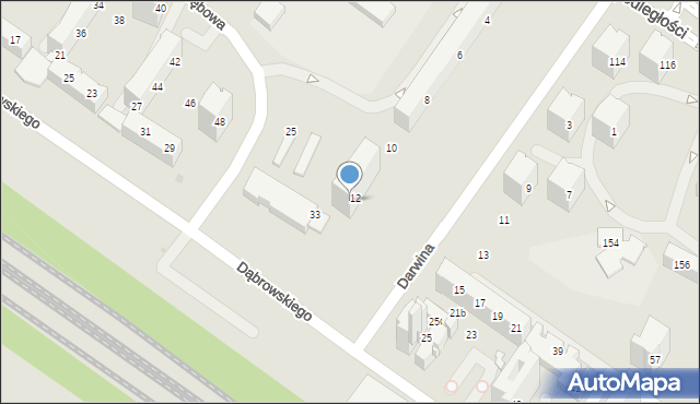 Tychy, Darwina Karola, 14, mapa Tychów