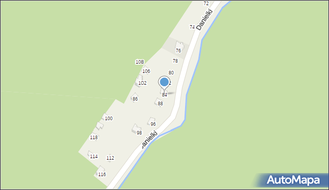 Ujsoły, Danielki, 84, mapa Ujsoły