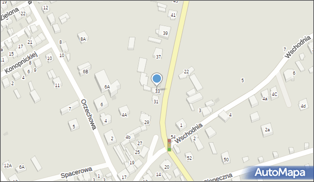 Uniejów, Dąbska, 33, mapa Uniejów