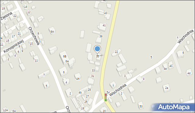 Uniejów, Dąbska, 35, mapa Uniejów