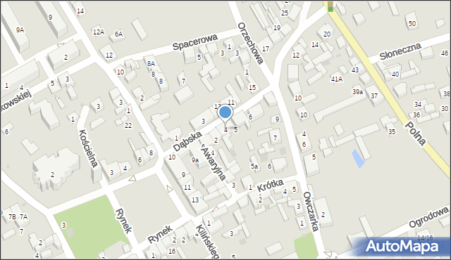 Uniejów, Dąbska, 4, mapa Uniejów