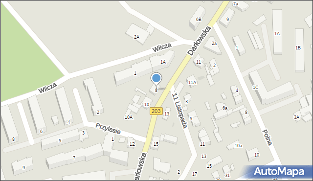 Ustka, Darłowska, 8, mapa Ustka