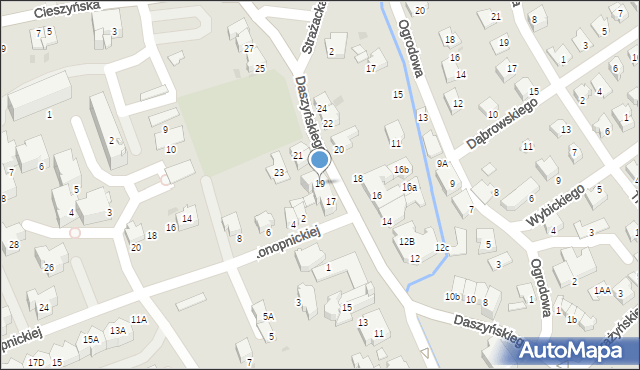 Ustroń, Daszyńskiego Ignacego, 19, mapa Ustroń