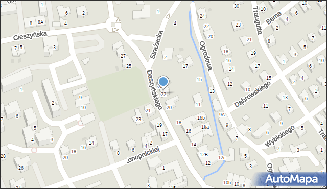 Ustroń, Daszyńskiego Ignacego, 22, mapa Ustroń