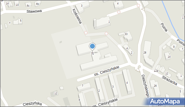 Ustroń, Daszyńskiego Ignacego, 31, mapa Ustroń