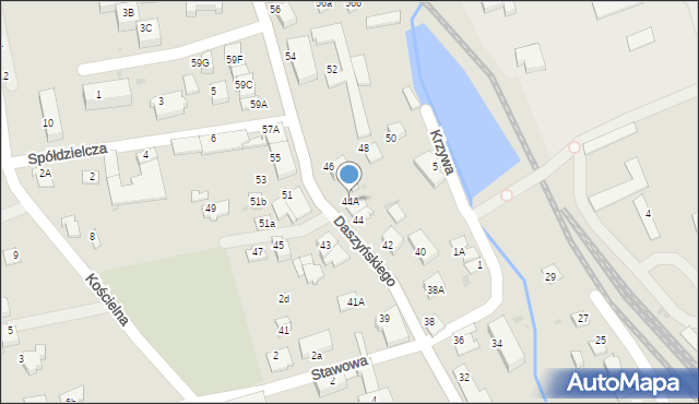 Ustroń, Daszyńskiego Ignacego, 44A, mapa Ustroń