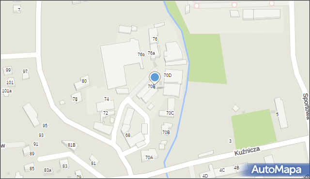 Ustroń, Daszyńskiego Ignacego, 70F, mapa Ustroń
