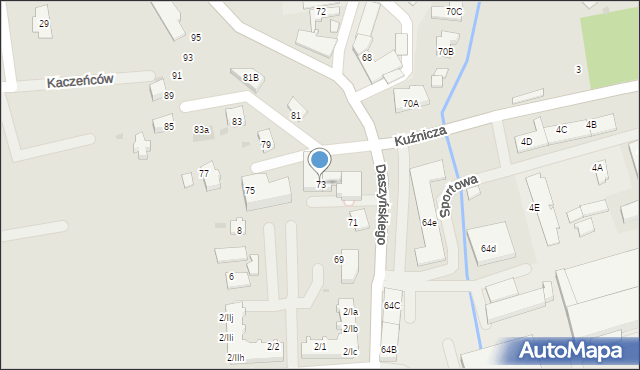 Ustroń, Daszyńskiego Ignacego, 73, mapa Ustroń