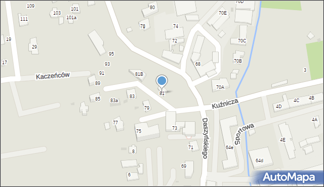 Ustroń, Daszyńskiego Ignacego, 81, mapa Ustroń