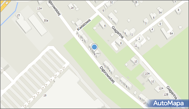 Wałbrzych, Dąbrowskiej Marii, 4, mapa Wałbrzycha