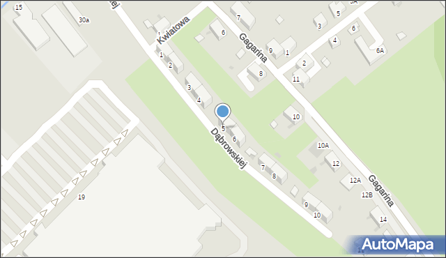 Wałbrzych, Dąbrowskiej Marii, 5, mapa Wałbrzycha