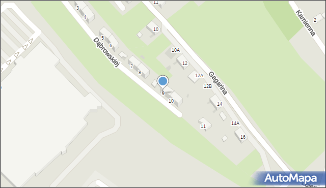 Wałbrzych, Dąbrowskiej Marii, 9, mapa Wałbrzycha