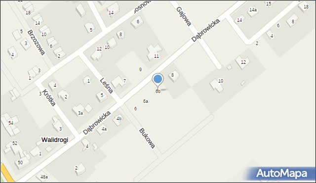 Walidrogi, Dąbrowicka, 6b, mapa Walidrogi