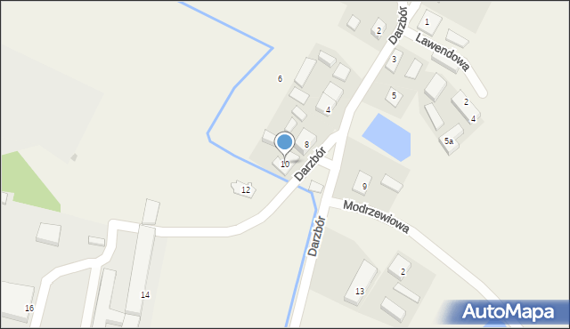 Warcino, Darzbór, 10, mapa Warcino