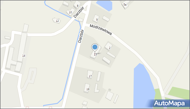 Warcino, Darzbór, 13, mapa Warcino