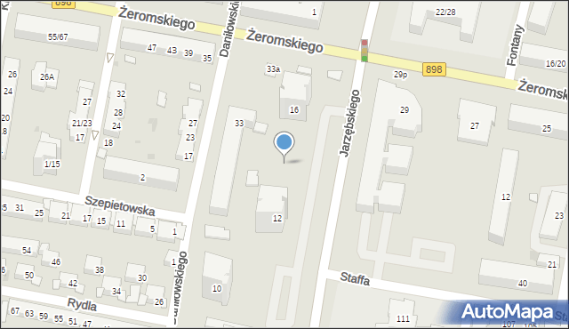 Warszawa, Daniłowskiego Gustawa, 14, mapa Warszawy
