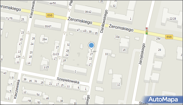 Warszawa, Daniłowskiego Gustawa, 29, mapa Warszawy