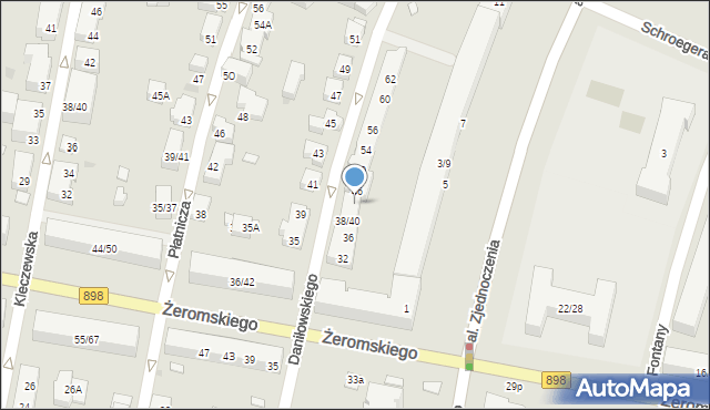 Warszawa, Daniłowskiego Gustawa, 44, mapa Warszawy