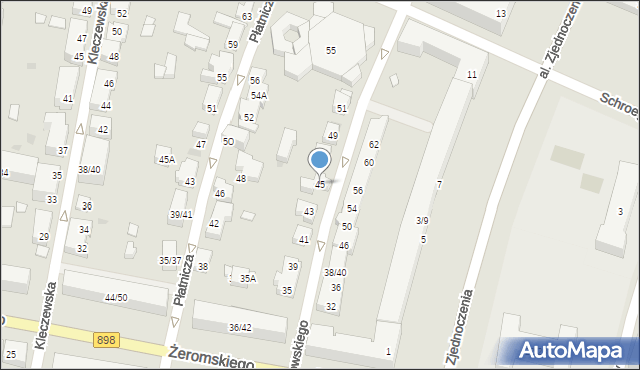 Warszawa, Daniłowskiego Gustawa, 45, mapa Warszawy