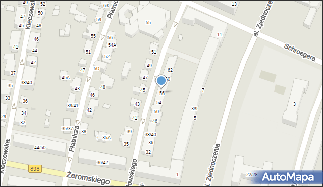 Warszawa, Daniłowskiego Gustawa, 56, mapa Warszawy