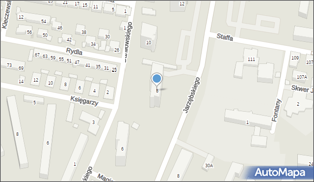 Warszawa, Daniłowskiego Gustawa, 8, mapa Warszawy