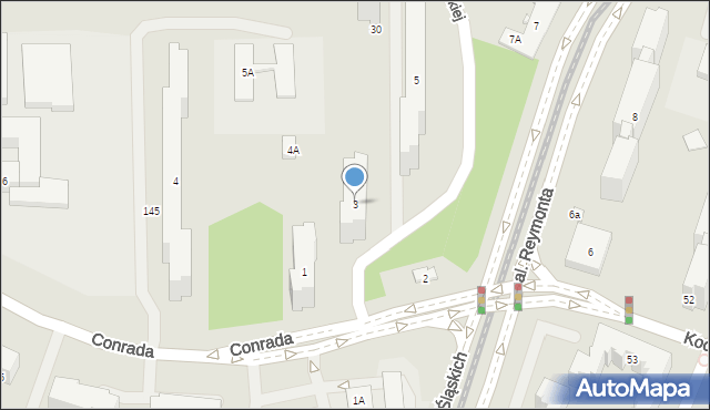 Warszawa, Dąbrowskiej Marii, 3, mapa Warszawy