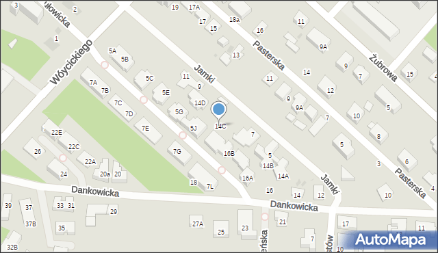Warszawa, Dankowicka, 14C, mapa Warszawy