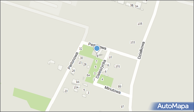 Warszawa, Daleszycka, 9, mapa Warszawy