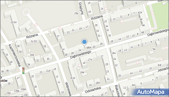 Warszawa, Dąbrowskiego Jarosława, gen., 22, mapa Warszawy