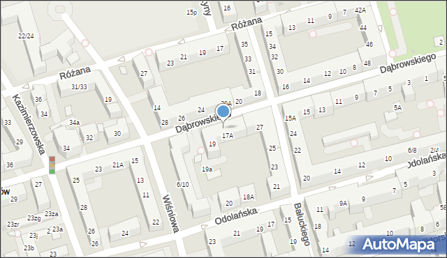 Warszawa, Dąbrowskiego Jarosława, gen., 22m, mapa Warszawy