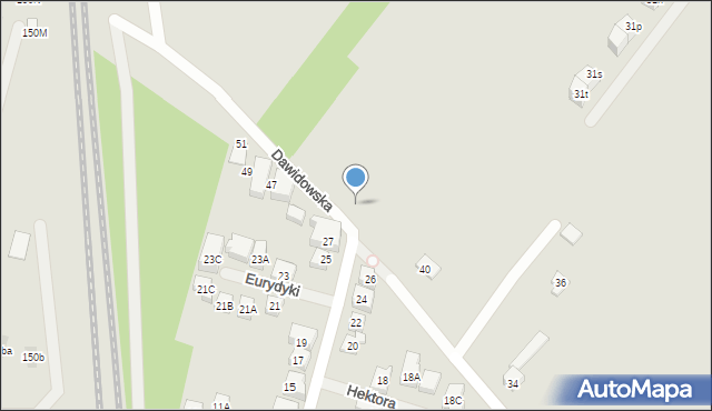 Warszawa, Dawidowska, 44, mapa Warszawy