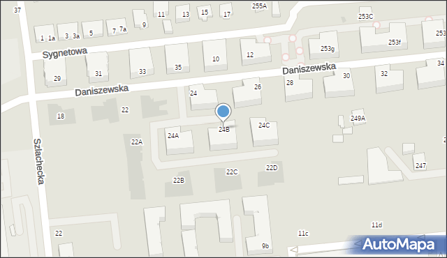 Warszawa, Daniszewska, 24B, mapa Warszawy