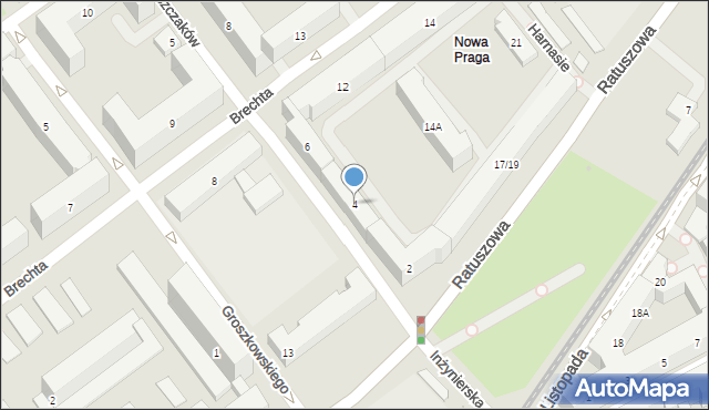 Warszawa, Dąbrowszczaków, 4, mapa Warszawy