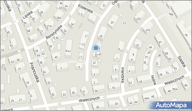 Warszawa, Dąbrówki, 12, mapa Warszawy