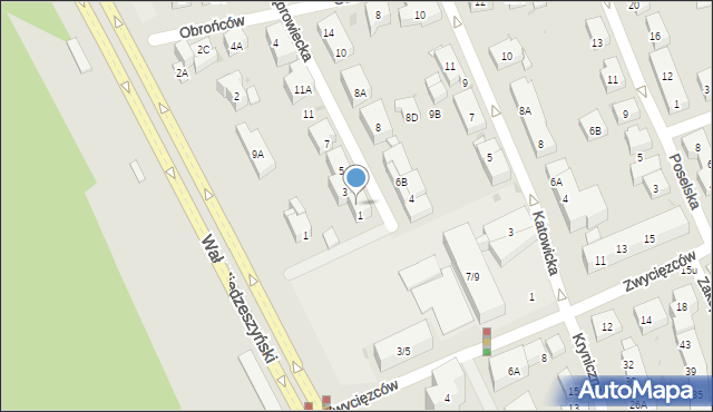 Warszawa, Dąbrowiecka, 1B, mapa Warszawy