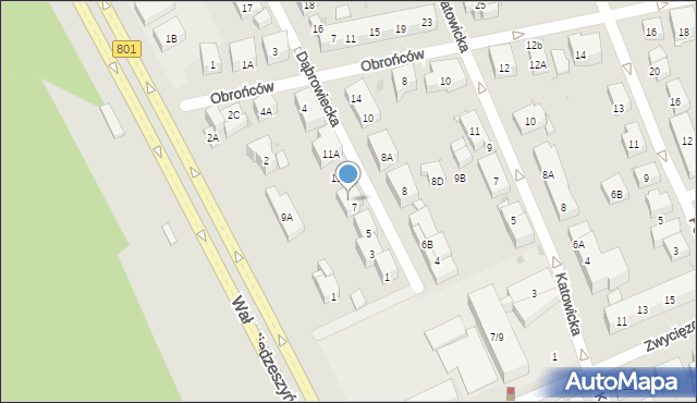 Warszawa, Dąbrowiecka, 9, mapa Warszawy