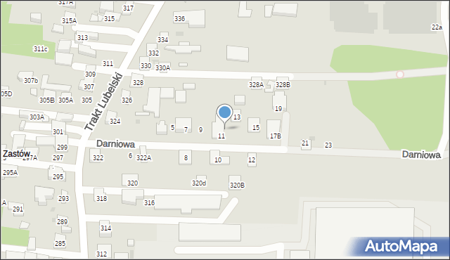 Warszawa, Darniowa, 11b, mapa Warszawy