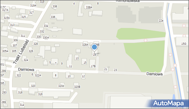 Warszawa, Darniowa, 19, mapa Warszawy