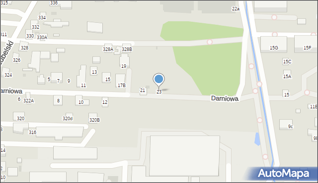 Warszawa, Darniowa, 23, mapa Warszawy