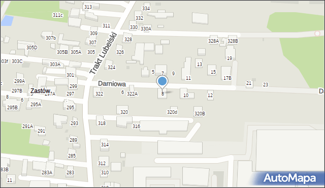 Warszawa, Darniowa, 8, mapa Warszawy