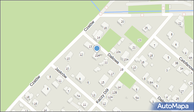 Warszawa, Daliowa, 11A, mapa Warszawy