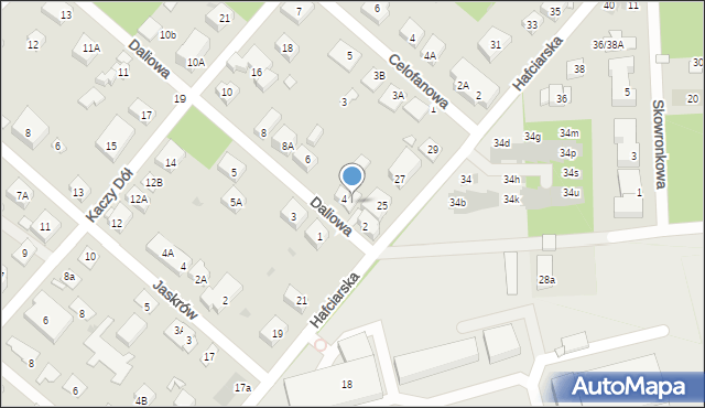 Warszawa, Daliowa, 4A, mapa Warszawy